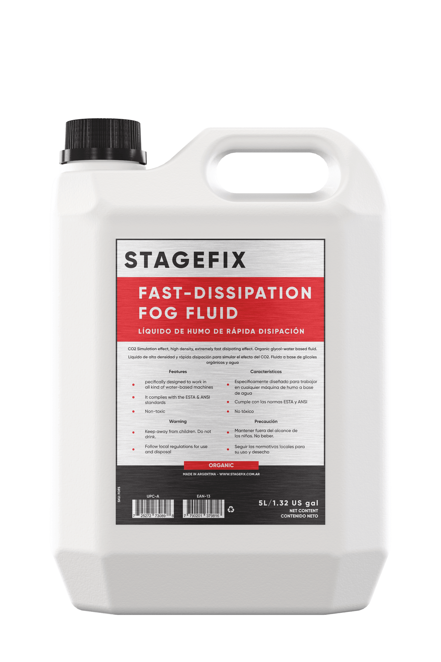 Liquido de humo de rapida disipacion 5L